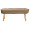Bali & Pari Denver Modern Bohemian Natural Seagrass and Acacia Wood Accent Bench 243-13533-ZORO - alternate 6